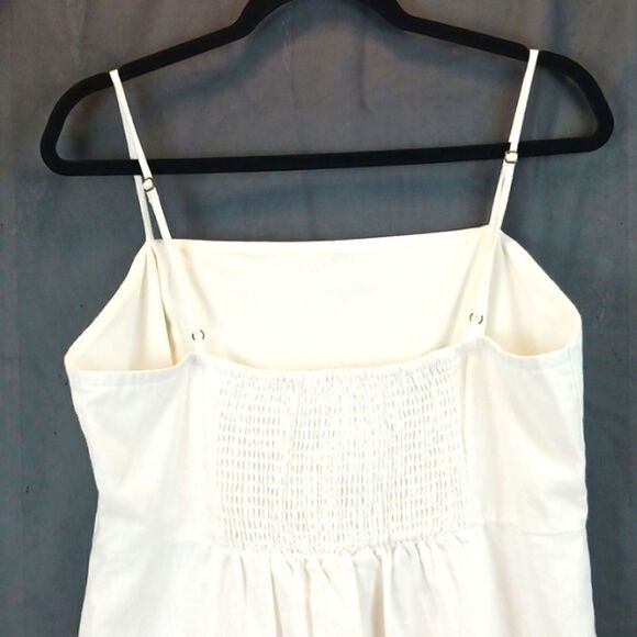 Copper Key white linen blend sleeveless button front detail mini dress XL - Picture 6 of 9
